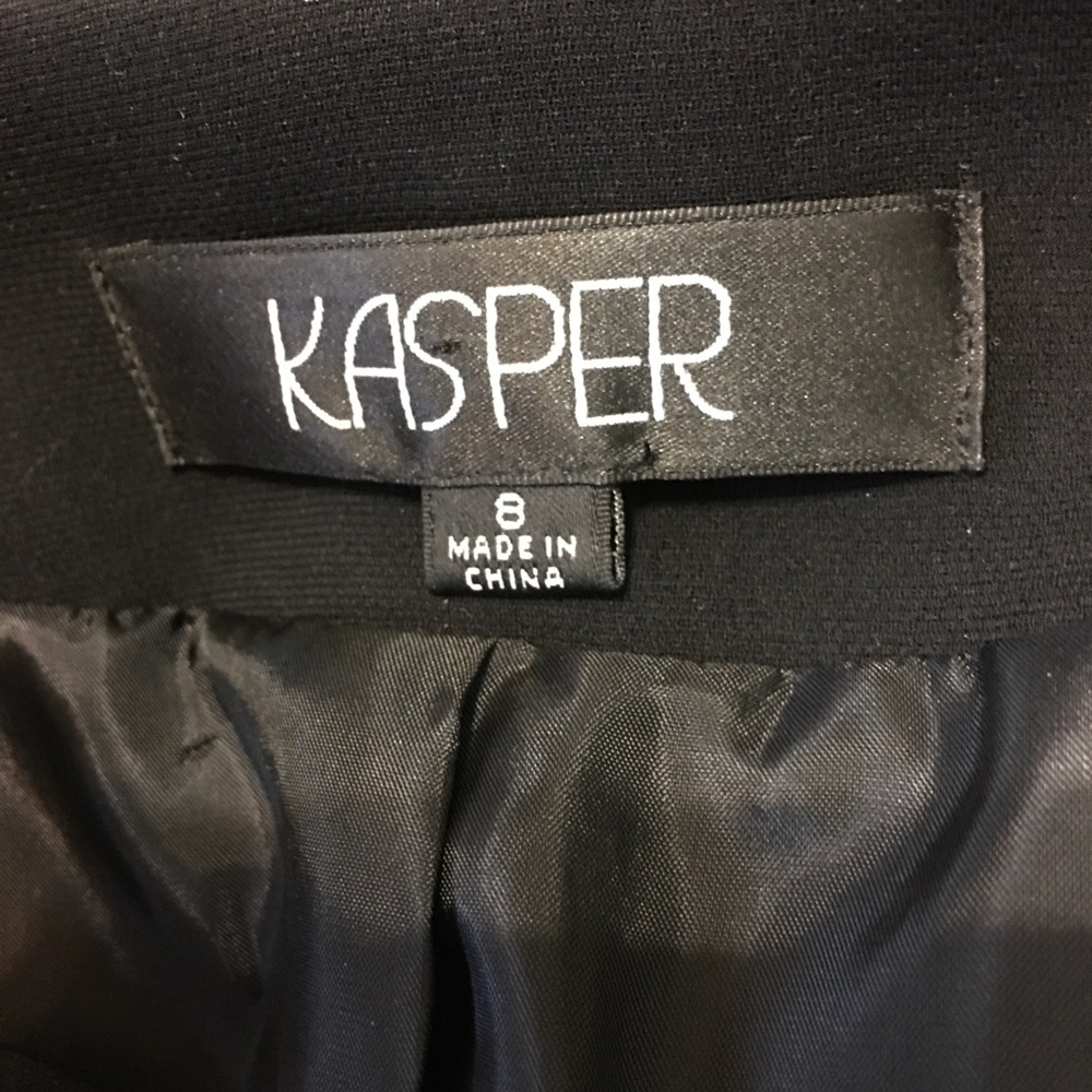 KASPER BLACK & WHITE ELEGANT TEXTURED JACKET BLAZER WOMEN’S SIZE 8 - Picture 11 of 11